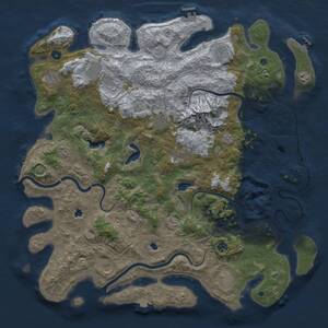 Thumbnail Rust Map: Procedural Map, Size: 5000, Seed: 199759612, 17 Monuments