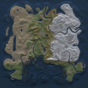 Thumbnail Rust Map: Procedural Map, Size: 4500, Seed: 310521485, 16 Monuments