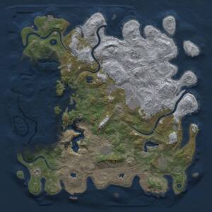 Thumbnail Rust Map: Procedural Map, Size: 4500, Seed: 1452365607, 15 Monuments
