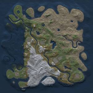 Thumbnail Rust Map: Procedural Map, Size: 4500, Seed: 101042635, 17 Monuments