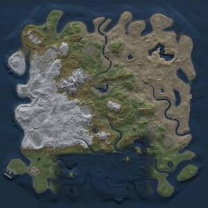 Thumbnail Rust Map: Procedural Map, Size: 5000, Seed: 2020096055, 17 Monuments