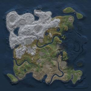 Thumbnail Rust Map: Procedural Map, Size: 3800, Seed: 836438176, 16 Monuments