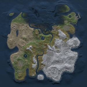 Thumbnail Rust Map: Procedural Map, Size: 3500, Seed: 350958712, 16 Monuments