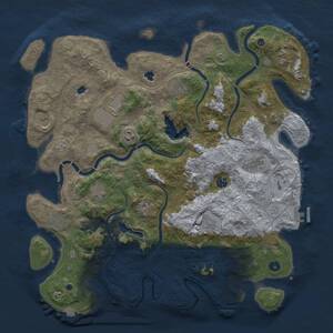 Thumbnail Rust Map: Procedural Map, Size: 4500, Seed: 397085423, 17 Monuments