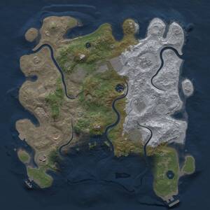 Thumbnail Rust Map: Procedural Map, Size: 3800, Seed: 1011000, 15 Monuments