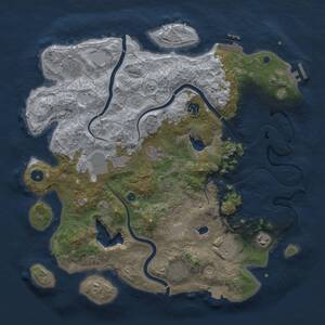 Thumbnail Rust Map: Procedural Map, Size: 4000, Seed: 1171120762, 14 Monuments