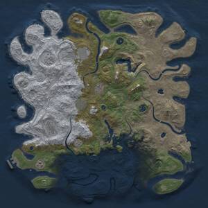 Thumbnail Rust Map: Procedural Map, Size: 4500, Seed: 1146819706, 15 Monuments