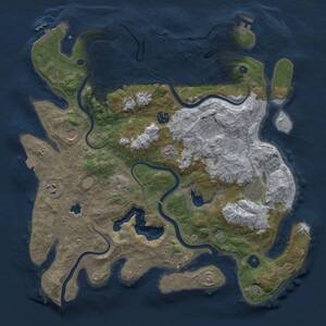 Thumbnail Rust Map: Procedural Map, Size: 4000, Seed: 1040128156, 12 Monuments