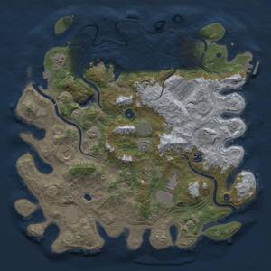 Thumbnail Rust Map: Procedural Map, Size: 4250, Seed: 390905339, 18 Monuments