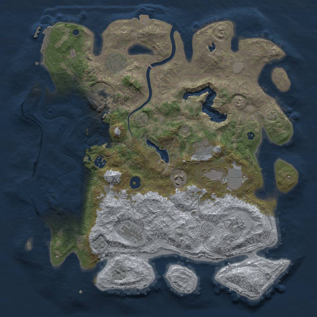 Rust Map: Procedural Map, Size: 4000, Seed: 178862, 15 Monuments