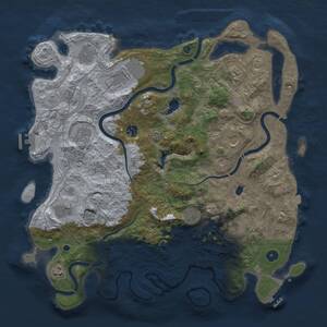 Thumbnail Rust Map: Procedural Map, Size: 4300, Seed: 660657024, 17 Monuments