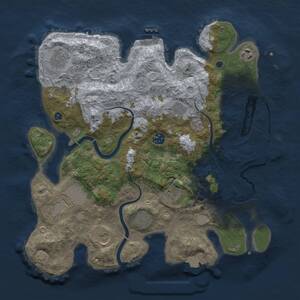 Thumbnail Rust Map: Procedural Map, Size: 3750, Seed: 1231732191, 15 Monuments