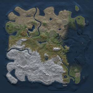 Thumbnail Rust Map: Procedural Map, Size: 4500, Seed: 1772211260, 17 Monuments
