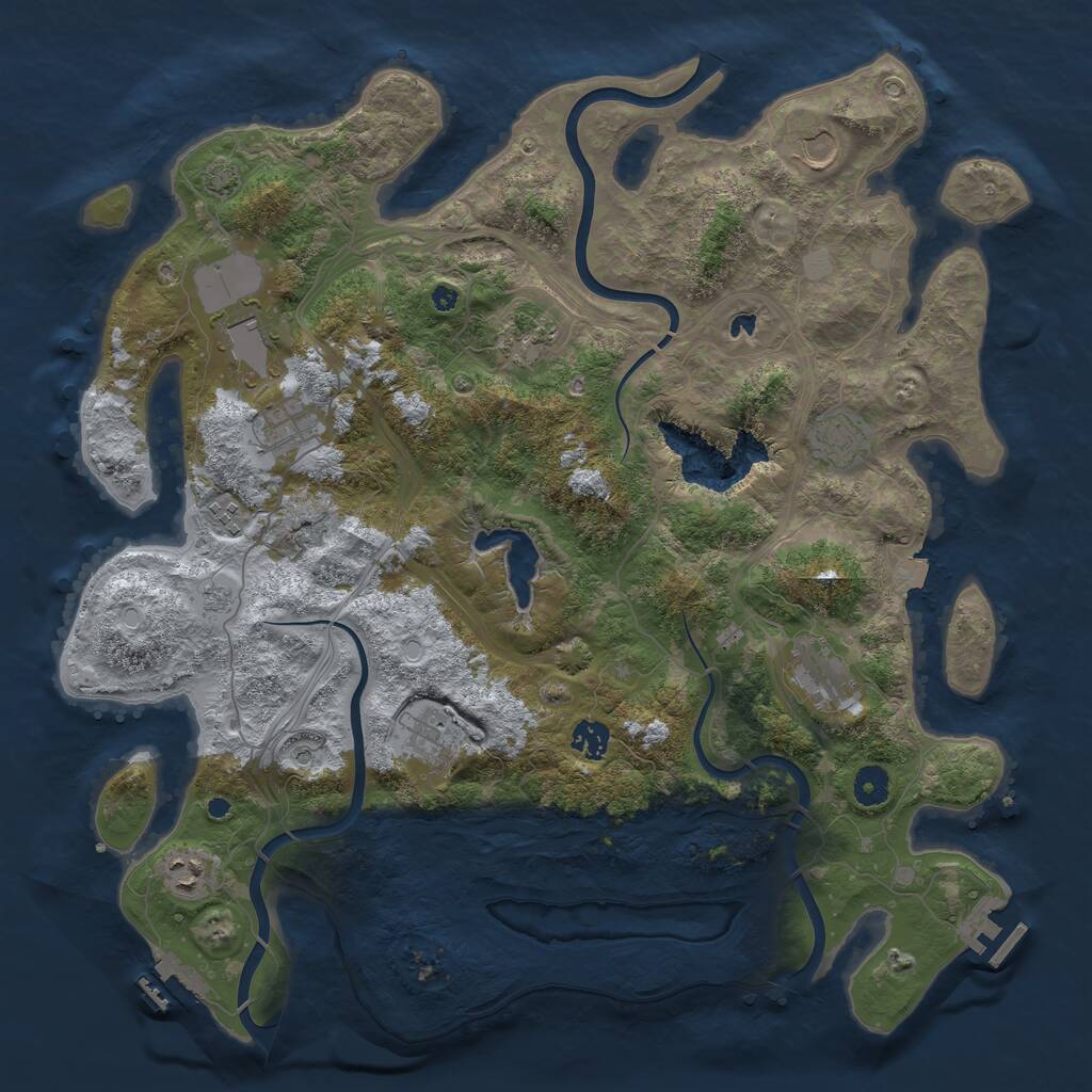 Rust Map: Procedural Map, Size: 4250, Seed: 1637566040, 16 Monuments