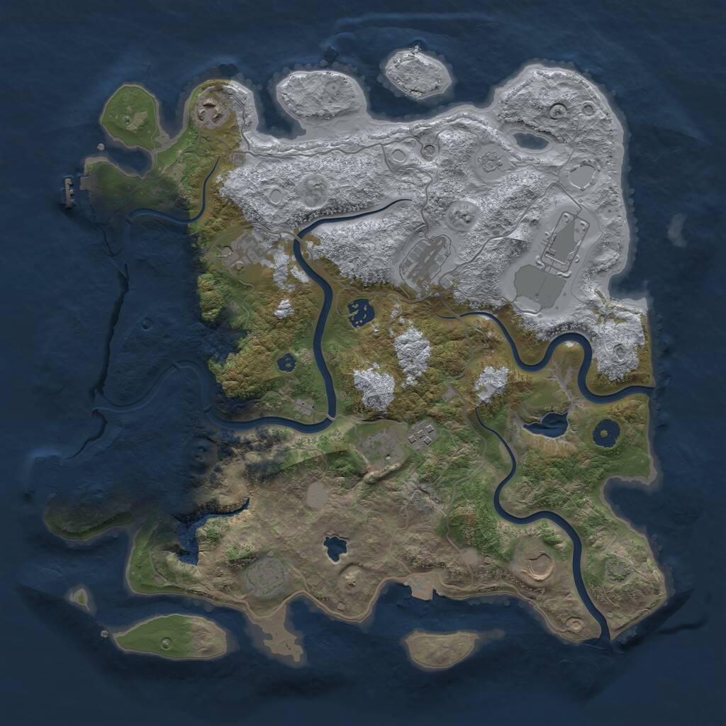 Rust Map: Procedural Map, Size: 4000, Seed: 6798342, 15 Monuments