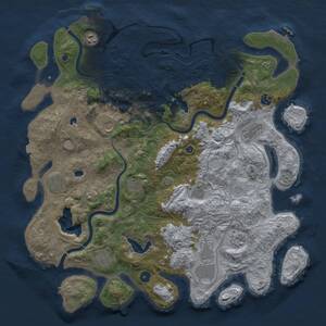 Thumbnail Rust Map: Procedural Map, Size: 4500, Seed: 1872692568, 17 Monuments