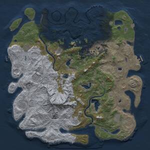 Thumbnail Rust Map: Procedural Map, Size: 5000, Seed: 1770438575, 17 Monuments