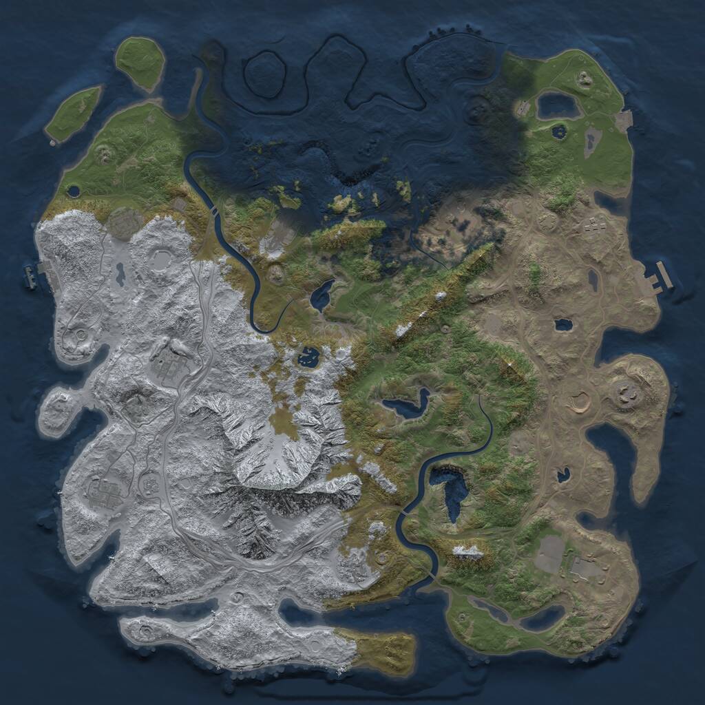 Rust Map: Procedural Map, Size: 5000, Seed: 1770438575, 17 Monuments