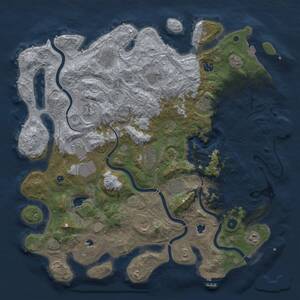 Thumbnail Rust Map: Procedural Map, Size: 4500, Seed: 386025218, 17 Monuments