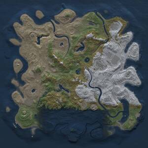 Thumbnail Rust Map: Procedural Map, Size: 4500, Seed: 1516838408, 16 Monuments