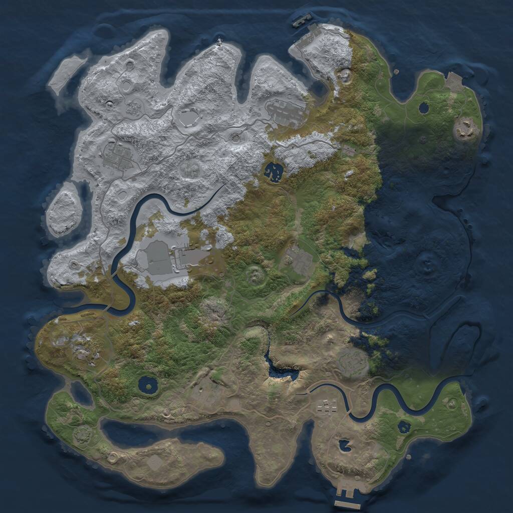 Rust Map: Procedural Map, Size: 4000, Seed: 1547828717, 16 Monuments