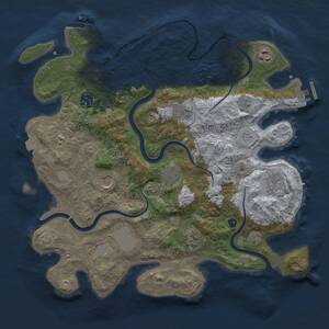 Thumbnail Rust Map: Procedural Map, Size: 3650, Seed: 1974704602, 15 Monuments