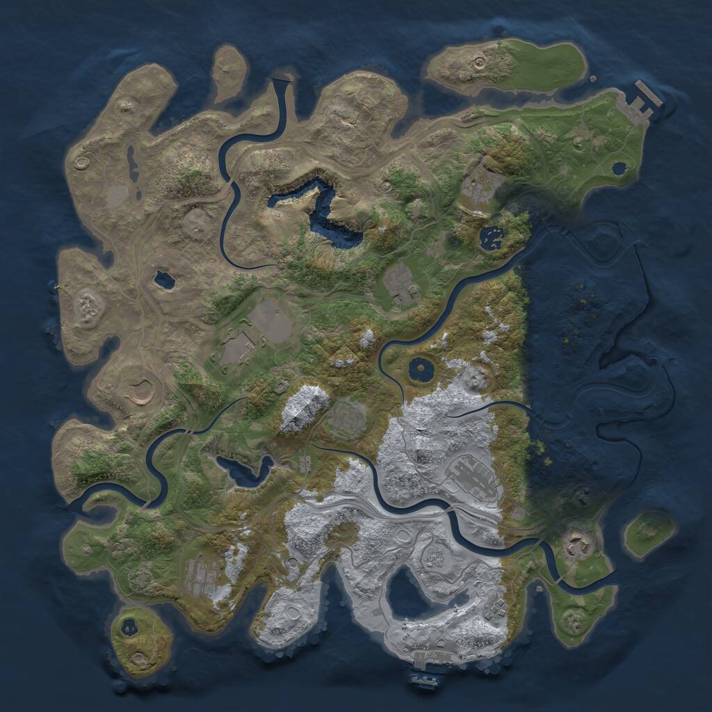 Rust Map: Procedural Map, Size: 4250, Seed: 120967, 16 Monuments
