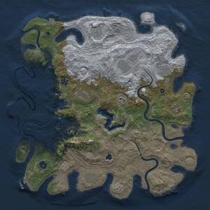 Thumbnail Rust Map: Procedural Map, Size: 4250, Seed: 1673090418, 16 Monuments