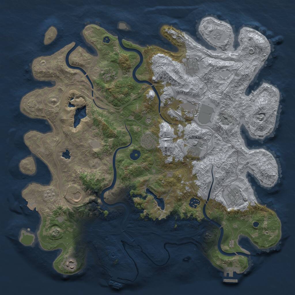 Rust Map: Procedural Map, Size: 4250, Seed: 2026, 16 Monuments