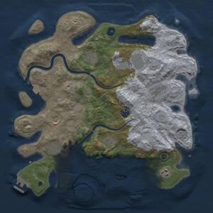 Thumbnail Rust Map: Procedural Map, Size: 3750, Seed: 460897762, 15 Monuments