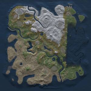 Thumbnail Rust Map: Procedural Map, Size: 4250, Seed: 2043645324, 15 Monuments
