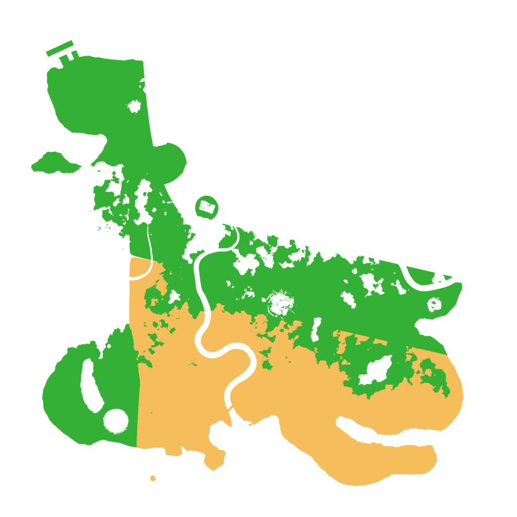 Biome Rust Map: Procedural Map, Size: 3700, Seed: 828642721