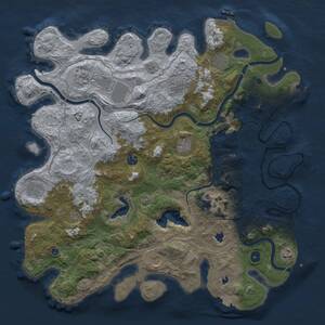 Thumbnail Rust Map: Procedural Map, Size: 4500, Seed: 1731299738, 16 Monuments