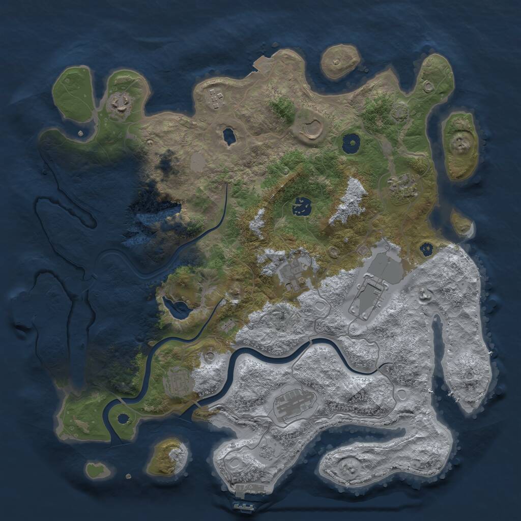 Rust Map: Procedural Map, Size: 4000, Seed: 2026080725, 15 Monuments