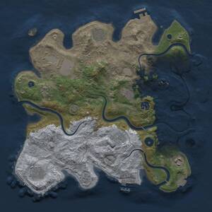 Thumbnail Rust Map: Procedural Map, Size: 3500, Seed: 1332974837, 15 Monuments