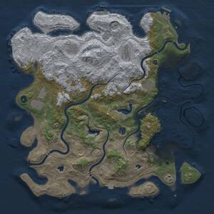 Thumbnail Rust Map: Procedural Map, Size: 4500, Seed: 985210447, 15 Monuments