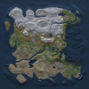 Thumbnail Rust Map: Procedural Map, Size: 4000, Seed: 2013722692, 16 Monuments