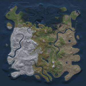 Thumbnail Rust Map: Procedural Map, Size: 4500, Seed: 1308951287, 17 Monuments