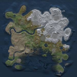 Thumbnail Rust Map: Procedural Map, Size: 3500, Seed: 1525089927, 16 Monuments