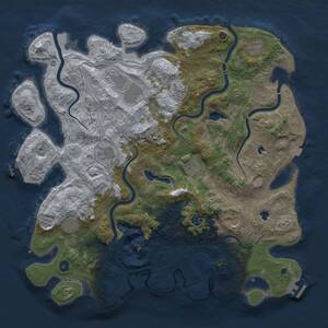 Thumbnail Rust Map: Procedural Map, Size: 4500, Seed: 1863903313, 16 Monuments