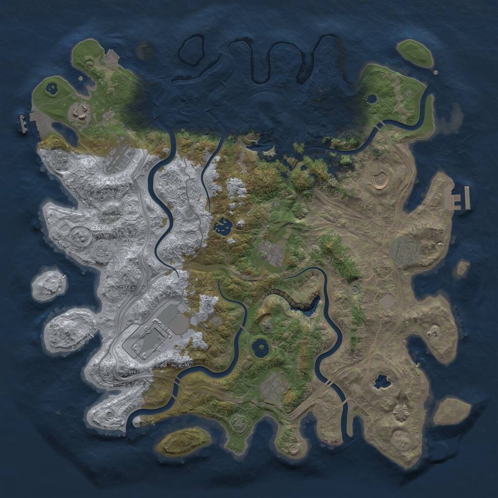 Rust Map: Procedural Map, Size: 4250, Seed: 752746780, 15 Monuments