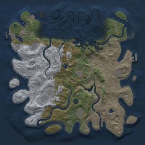 Thumbnail Rust Map: Procedural Map, Size: 4250, Seed: 752746780, 15 Monuments