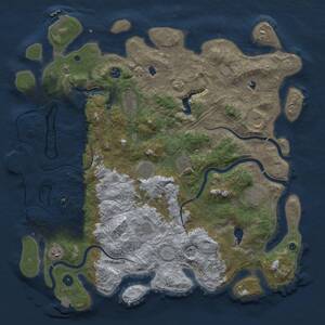 Thumbnail Rust Map: Procedural Map, Size: 4500, Seed: 1463258626, 16 Monuments