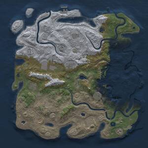 Thumbnail Rust Map: Procedural Map, Size: 4500, Seed: 631440864, 17 Monuments