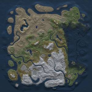 Thumbnail Rust Map: Procedural Map, Size: 4800, Seed: 110876157, 16 Monuments