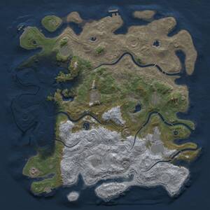 Thumbnail Rust Map: Procedural Map, Size: 4500, Seed: 1450156366, 15 Monuments