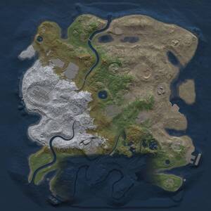 Thumbnail Rust Map: Procedural Map, Size: 3500, Seed: 839257935, 15 Monuments
