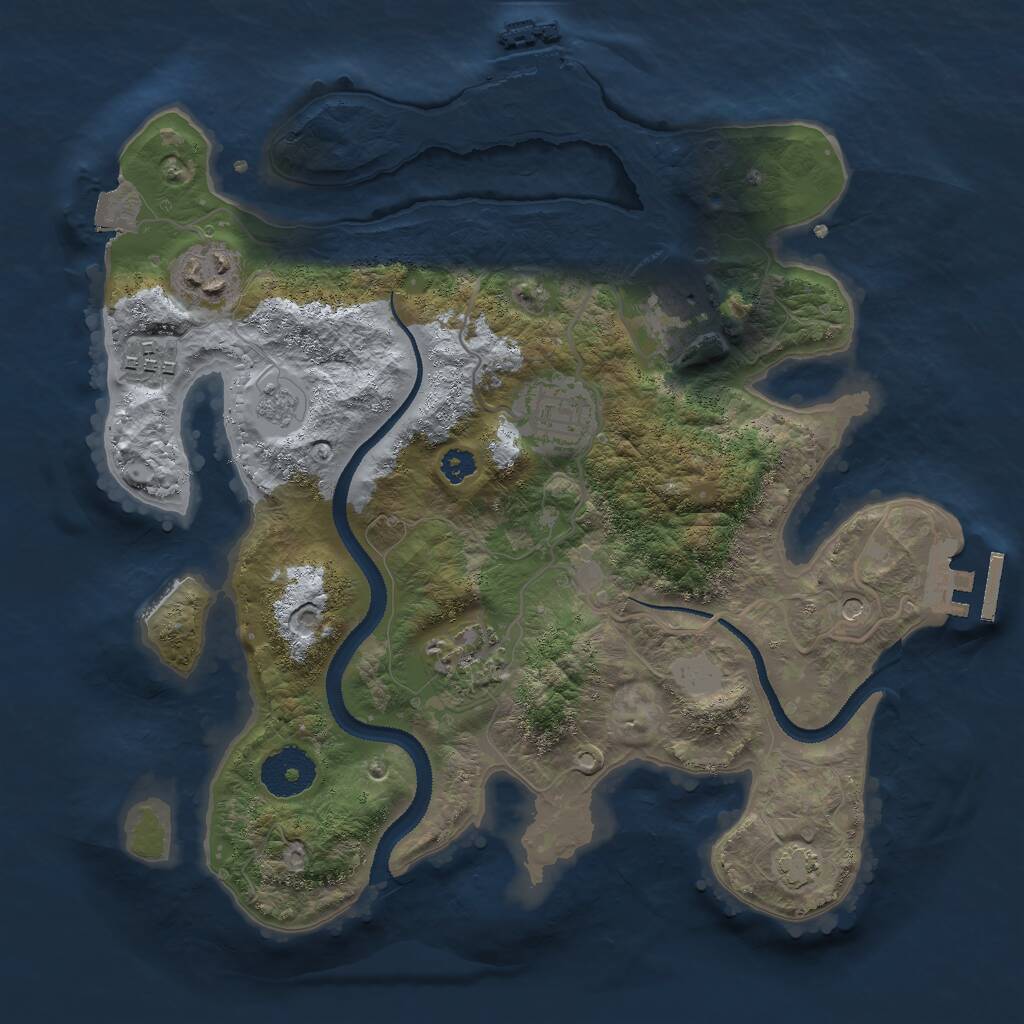Rust Map: Procedural Map, Size: 3000, Seed: 286011, 11 Monuments