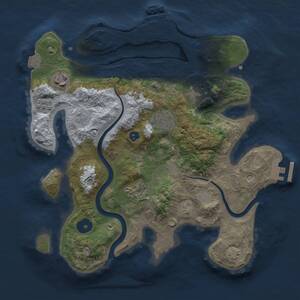 Thumbnail Rust Map: Procedural Map, Size: 3000, Seed: 286011, 13 Monuments