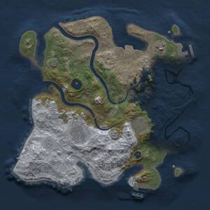 Thumbnail Rust Map: Procedural Map, Size: 3000, Seed: 633007549, 10 Monuments